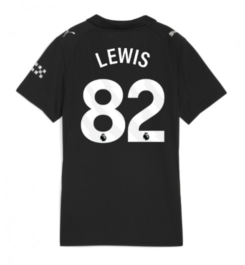 Manchester City Rico Lewis #82 Venkovní Dres pro Dámské 2025-26 Krátký Rukáv Manchester City Rico Lewis #82 Venkovní Dres pro Dámské 2025-26 Krátký Rukáv